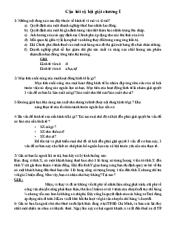 Bài tập tự luận kinh tế vi mô