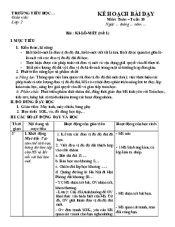 Giáo án Toán 2 sách Cánh diều (Cả năm) | Tuần 30