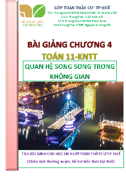 Bài giảng quan hệ song song trong không gian Toán 11 KNTTvCS