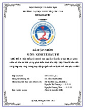 Đặc điểm và vai trò của nguồn vốn đầu tư của khu vực tư nhân và dân cư đối với sự phát triển kinh tế xã hội Việt Nam | Môn Kinh tế đầu tư - Đại học Kinh Tế Quốc Dân