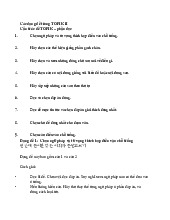 Các dạng đề trong Topik II-Trường Đại học Ngoại ngữ- Đại học Quốc gia Hà Nội