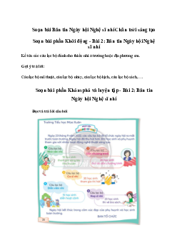 Soạn bài Bản tin Ngày hội Nghệ sĩ nhí trang 28 | Tiếng việt 3 Chân trời sáng tạo