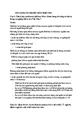 ĐỀ CƯƠNG ÔN THI HẾT MÔN TRIẾT HỌC