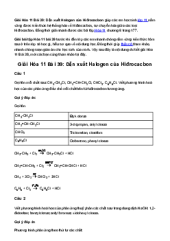 Hóa học lớp 11 Bài 25: Ôn tập chương 6 sách Kết Nối Tri Thức