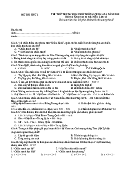TOP 30 đề thi thử thpt Quốc gia môn lịch sử (có đáp án)