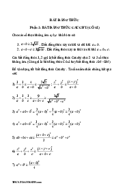 Chuyên đề bất đẳng thức ôn thi vào lớp 10