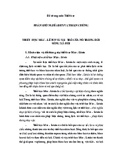 Đề Cương Môn Triết học | Đại học Khoa học và Công nghệ Hà Nội