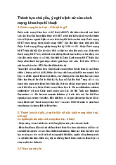 Thành tựu chủ yếu, ý nghĩa lịch sử của cách mạng khoa học-kĩ thuật