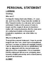 Personal statement