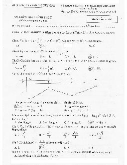 Đề kiểm tra học kỳ 1 Toán 12 năm học 2017 – 2018 sở GD và ĐT Tây Ninh