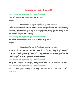 Soạn Cuốn sách yêu thích trang 100 | Ngữ Văn 6 Kết Nối Tri Thức