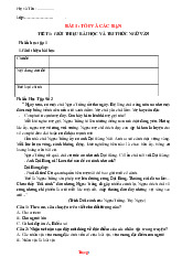 Phiếu Học Tập Văn 6 Kết Nối Tri Thức Bài 1 Tôi Và Các Bạn