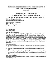 Báo cáo đồ án Quản lý giải bóng đá quốc gia môn Nhập môn công nghệ phần mềm | Trường Đại học Kinh Doanh và Công Nghệ Hà Nội