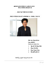 PHÂN TÍCH CEO CỦA PEPSICO - INDRA NOOYI - Môn Quản trị Học - Đại Học Kinh Tế - Đại học Đà Nẵng