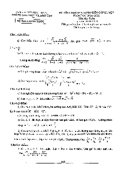 Đề thi HSG Toán cấp huyện năm 2021 – 2022 phòng GD&ĐT Kim Thành – Hải Dương