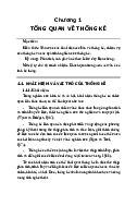 Chương 1 - Tổng quan về thống kê và vai trò trong nghiên cứu môn Thống kê ứng dụng | Đại học Công nghiệp Thực phẩm Thành phố Hồ Chí Minh