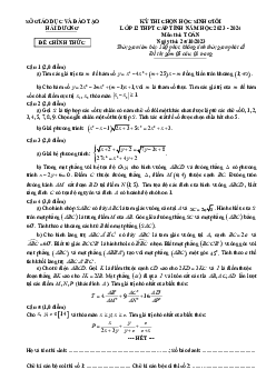 Đề học sinh giỏi Toán 12 THPT cấp tỉnh năm 2023 – 2024 sở GD&ĐT Hải Dương