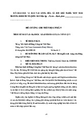 Đề cương chi tiết học phần môn Lịch sử Đảng Cộng sản Việt Nam  | Học viện Nông nghiệp Việt Nam