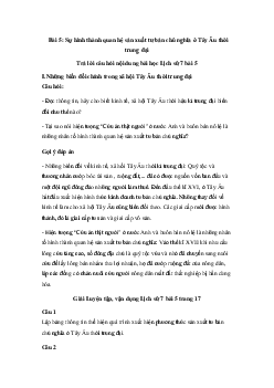Giải Lịch sử 7 Bài 5: Sự hình thành quan hệ sản xuất tư bản chủ nghĩa ở Tây Âu thời trung đại | Cánh diều