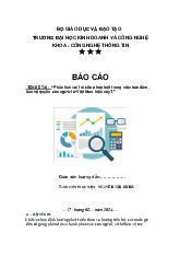 Đề tài : “Phân tích vai trò của pháp luật trong việc bảo đảm, bảo vệ quyền con người ở Việt Nam hiện nay?” môn Công nghệ thông tin | Trường Đại học Kinh doanh và Công nghệ Hà Nội