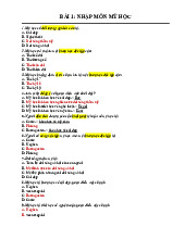 TOP câu hỏi trắc nghiệm Môn Mỹ học đại cương | Đại học Văn hóa Hà Nội