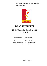 Thiết Kế Website Bán Sách Trực Tuyến | Môn Đồ án tốt nghiệp - Đại học Bách Khoa Hà Nội