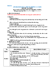 Kế hoạch bài dạy môn Tự nhiên xã hội 1 - Chủ đề: Gia đình - Bài 1: Giữ vệ sinh xung quanh nhà