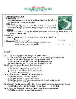 Giáo án dạy thêm vật lý 10 cả năm