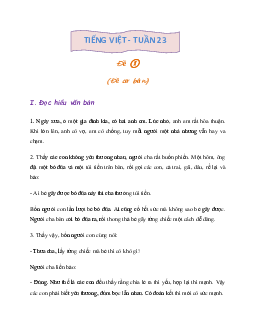 Bài tập cuối tuần lớp 3 môn Tiếng Việt Kết nối tri thức - Tuần 23 (Nâng cao)