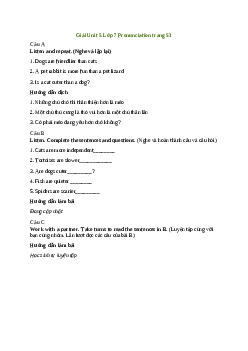 Giải Tiếng Anh 7 Unit 5: Pronunciation | Explore English