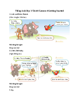 Explore Our World 3 Unit 0 Lesson 4 Getting Started