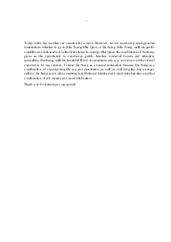 Bài Speaking Tiếng Anh B1 / Đại học nội vụ Hà Nội