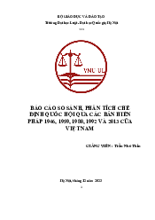 So sánh chế định quốc hội qua các bản hiến pháp - Luật Hiến Pháp | Trường Đại học Luật,  Đại học Quốc gia Hà Nội