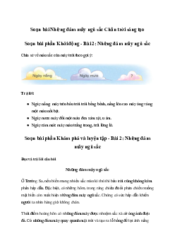Soạn bài Những đám mây ngũ sắc trang 58 | Tiếng việt 3 Chân trời sáng tạo