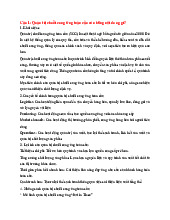 Tổng hợp nội dung Môn Quản trị chuỗi cung ứng quốc tế | Đại học Kinh Tế Quốc Dân