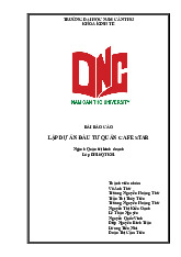Lập Và Thẩm Định Dự Án Thành Lập Quán Cà Phê |  Đại học Nam Cần Thơ