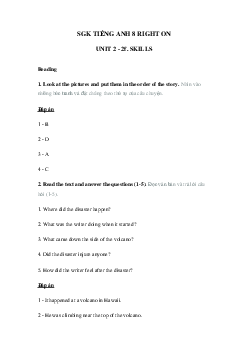 Tiếng Anh 8 Unit 2 2f Skills trang 32 33 34