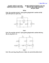 Đề thi cuối kỳ II năm học 2021 - 2022 môn Kỹ thuật điện | Trường Đại học Công nghệ, Đại học Quốc gia Hà Nội