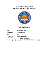 Đánh giá quản trị hàng tồn kho tại Bibica | Đại học Thương Mại