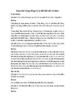 Soạn bài Cộng đồng và cá thể | Ngữ văn 11 Kết nối tri thức