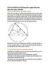 Cách tính bán kính đường tròn ngoại tiếp tam giác đơn giản, dễ hiểu