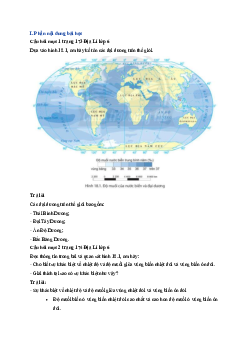 Giải SGK môn Địa lí 6 Bài 18: Biển và đại dương | Chân trời sáng tạo