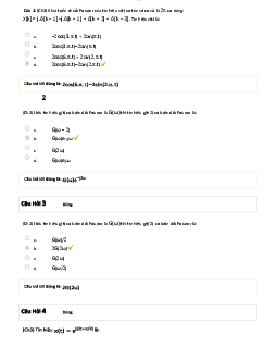 Câu hỏi trắc nghiệm tín hiệu và hệ thống (có đáp án)