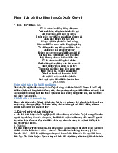 Phân tích bài thơ Mùa hạ của Xuân Quỳnh - Ngữ văn 9