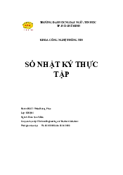 Nhật lý thực tập - Khoa học dữ liệu | Đại học ngoại ngữ - Tin học thành phố HCM