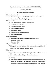 About the lab Môn Chemistry for BME Laboratory | Trường Đại học Quốc tế, Đại học Quốc gia Thành phố Hồ Chí Minh