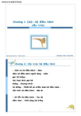 Chương 1: Giới thiệu về Cấu trúc Hệ điều hành - Silberschatz, Galvin, Gagne | Môn Nguyên lý hệ điều hành - Đại học Cần Thơ