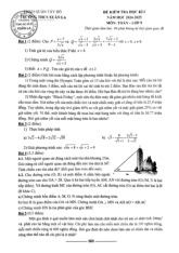 Đề cuối học kì 1 Toán 9 năm 2024 – 2025 trường THCS Xuân La – Hà Nội