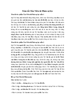 Tóm tắt Tản Viên từ Phán sự lục Ngữ Văn 10 sách Kết Nối Tri Thức
