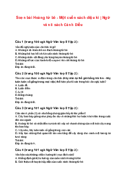 Soạn bài Hoàng tử bé - Một cuốn sách diệu kì | Ngữ văn 8 sách Cánh Diều